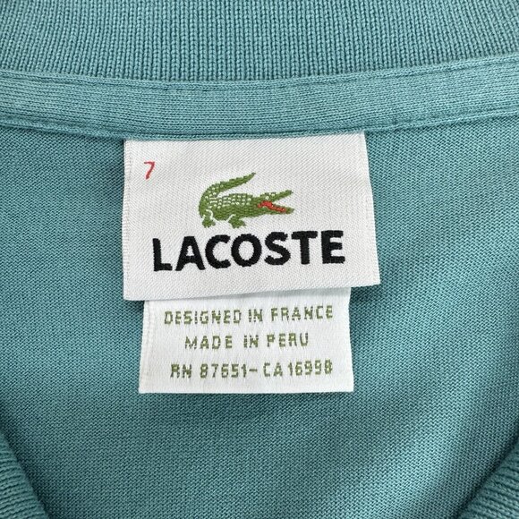 Lacoste Devanlay Polo Shirt Men Size 7 XXL Teal Green 5191L - Picture 8 of 10